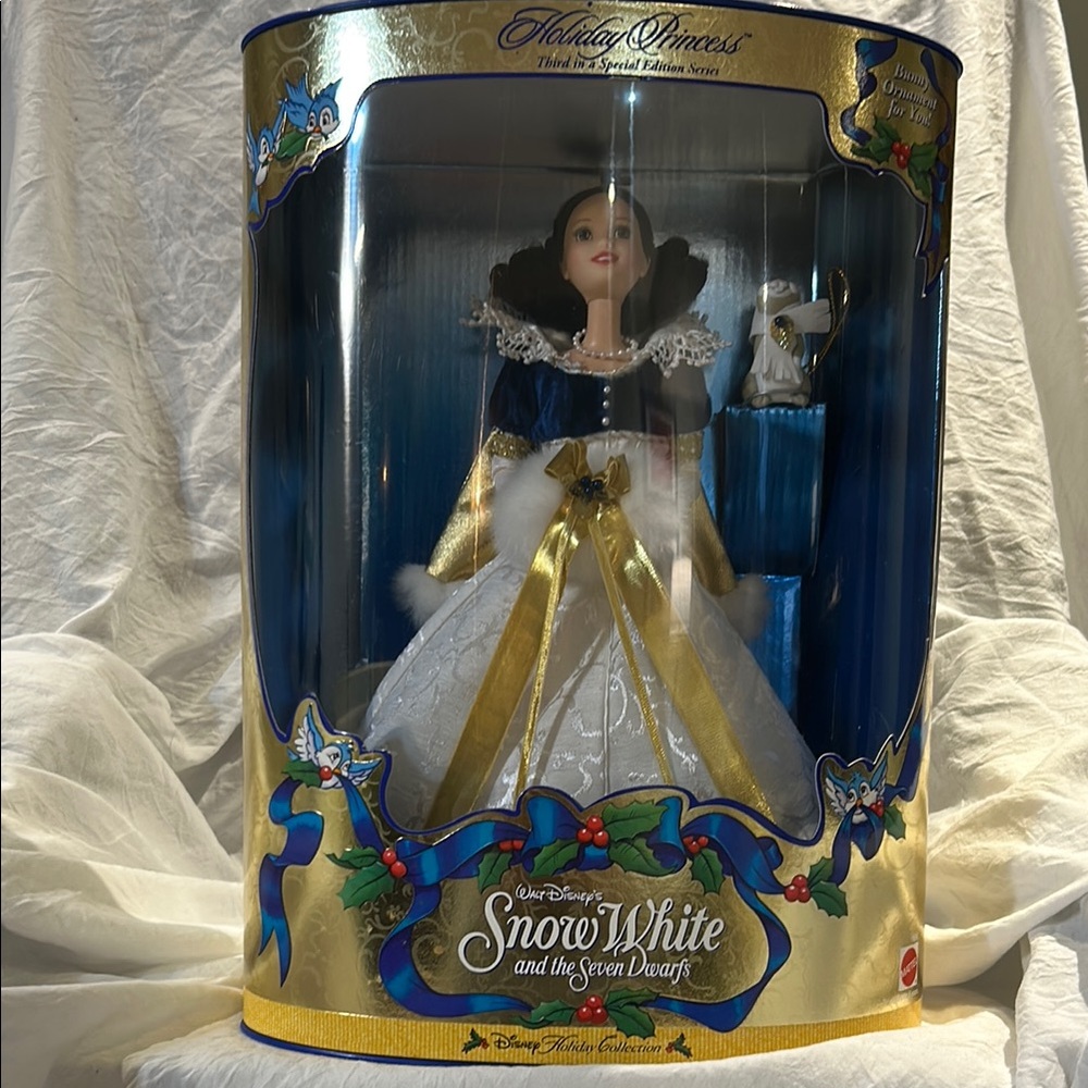 Disney Snow White Doll with Blue and Gold Dress